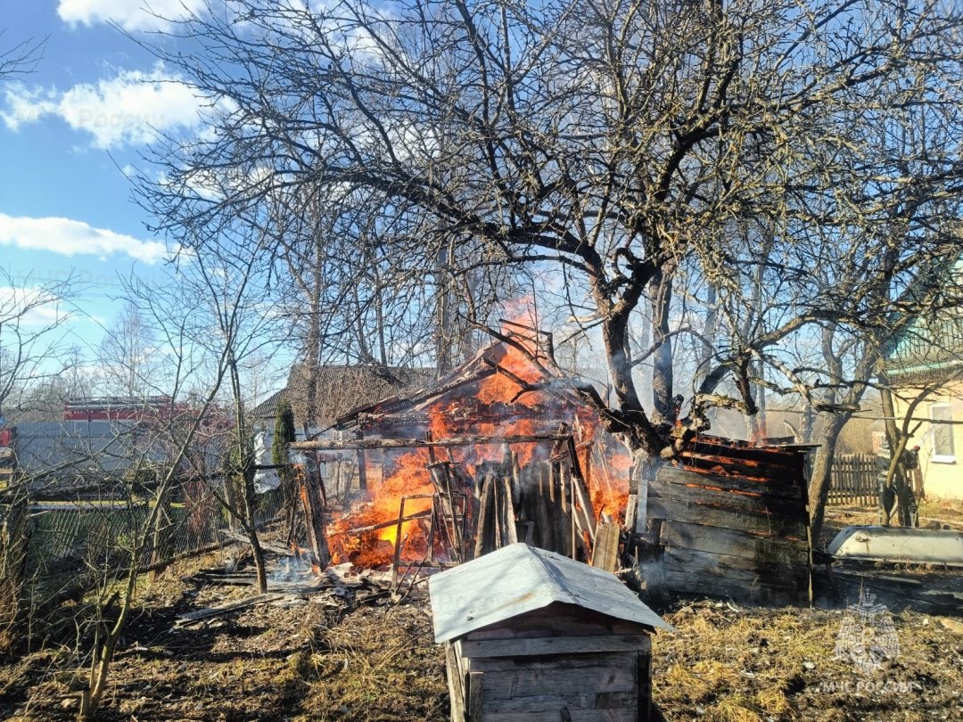 Пожар в Кировском районе, д. Большуха